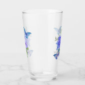 Schmetterlinge und Blume Glas (Rechts)