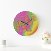 Schmetterlinge und Blume Große Wanduhr (Zuhause)