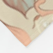 Schmetterlinge und Blume hellorange eWatch Fleecedecke (Ecke)