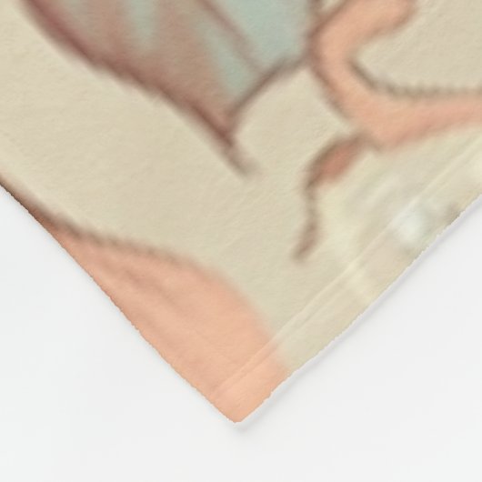 Schmetterlinge und Blume hellorange eWatch Fleecedecke (Ecke)