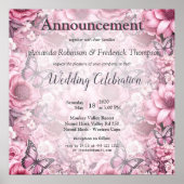 Schmetterlinge und Blume in verschiedenen Farbtöne Poster (Vorne)