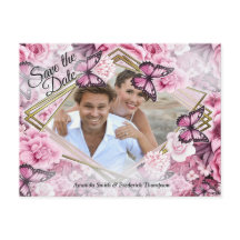 Schmetterlinge und Blume in verschiedenen Rosatöne