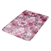 Schmetterlinge und Blume in verschiedenen Rosatöne Badematte (Schrägansicht)