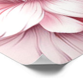 Schmetterlinge und Blume in verschiedenen Rosatöne Poster (Ecke)