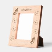 Schmetterlinge und Blume Individuelle Name 12x18 Geätzte Rahmen (Links)