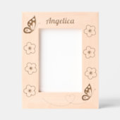 Schmetterlinge und Blume Individuelle Name 12x18 Geätzte Rahmen (Vorderseite)