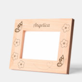 Schmetterlinge und Blume Individuelle Name 7x5 Geätzte Rahmen (Links)