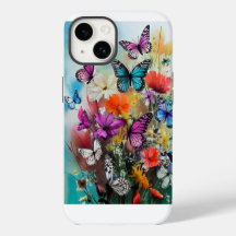 Schmetterlinge und Blume