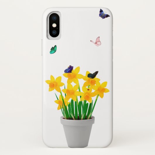 Schmetterlinge und Blume iPhone X Fall Case-Mate iPhone Hülle (Rückseite)