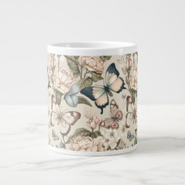 Schmetterlinge und Blume Jumbo-Tasse