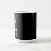 Schmetterlinge und Blume Kaffeetasse (Mittel)