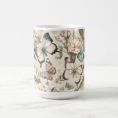 Schmetterlinge und Blume Kaffeetasse (Mittel)