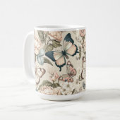 Schmetterlinge und Blume Kaffeetasse (Vorderseite Links)