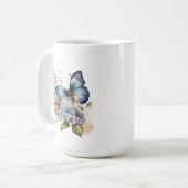 Schmetterlinge und Blume Kaffeetasse (Vorderseite Links)
