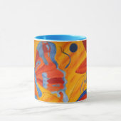 Schmetterlinge und Blume Keramik Tasse (Zentrum)