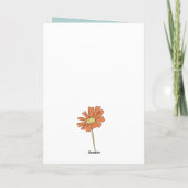 Schmetterlinge und Blume Kernbrennstoff-Beileid Karte (Rückseite)