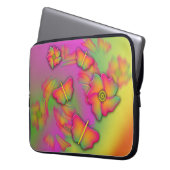 Schmetterlinge und Blume Laptopschutzhülle (Vorderseite Links)