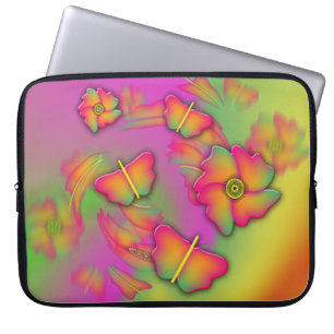 Schmetterlinge und Blume Laptopschutzhülle