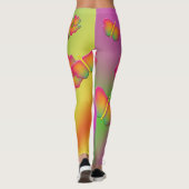 Schmetterlinge und Blume Leggings (Rückseite)
