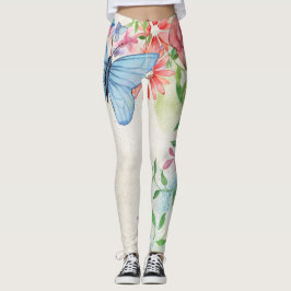 Schmetterlinge und Blume Leggings