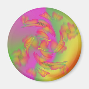Schmetterlinge und Blume Magnet