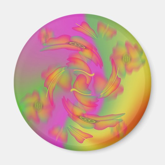 Schmetterlinge und Blume Magnet (Vorne)