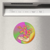 Schmetterlinge und Blume Magnet (In Situ (Geschirrspüler))