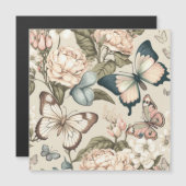 Schmetterlinge und Blume Magneteinladung (Vorne/Hinten)