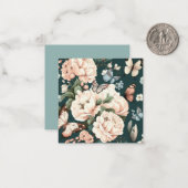 Schmetterlinge und Blume Mitteilungskarte (Vorderseite/Rückseite Beispiel)