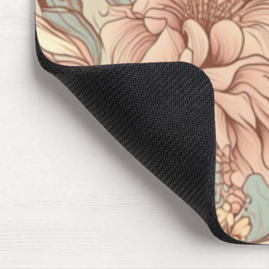 Schmetterlinge und Blume Mousepad (Ecke)