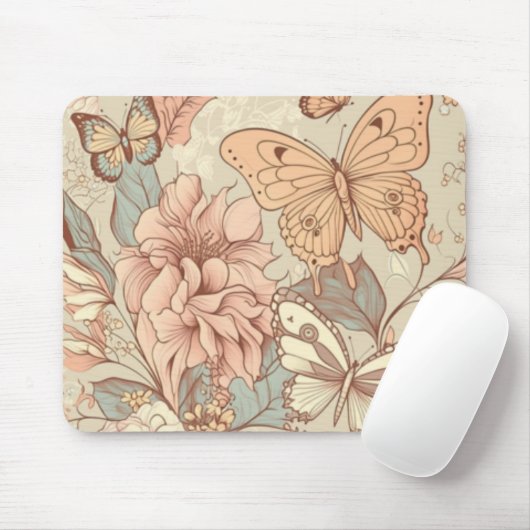 Schmetterlinge und Blume Mousepad (Mit Mouse)