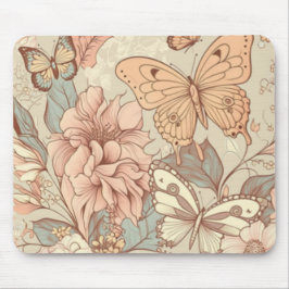 Schmetterlinge und Blume Mousepad