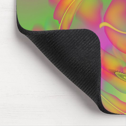 Schmetterlinge und Blume Mousepad (Ecke)