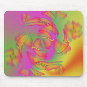 Schmetterlinge und Blume Mousepad