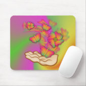 Schmetterlinge und Blume Mousepad (Mit Mouse)