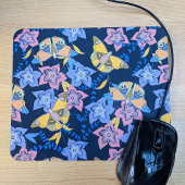 Schmetterlinge und Blume Nacht Mousepad