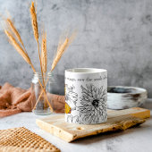 Schmetterlinge und Blume Name und persönliche Nach Kaffeetasse