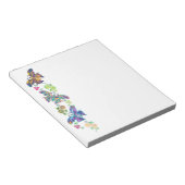 Schmetterlinge und Blume Notizblock (angewinkelt)