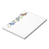 Schmetterlinge und Blume Notizblock (Rotiert)