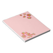 Schmetterlinge und Blume Notizblock (angewinkelt)