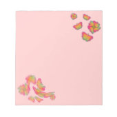 Schmetterlinge und Blume Notizblock (Vorderseite)