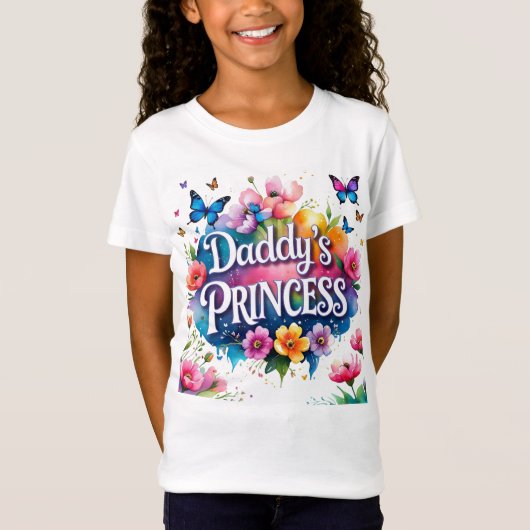 Schmetterlinge und Blume Papidas Prinzessin T-Shirt (Vorderseite)