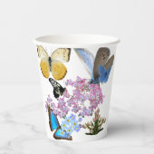 Schmetterlinge und Blume Pappbecher (Vorderseite)