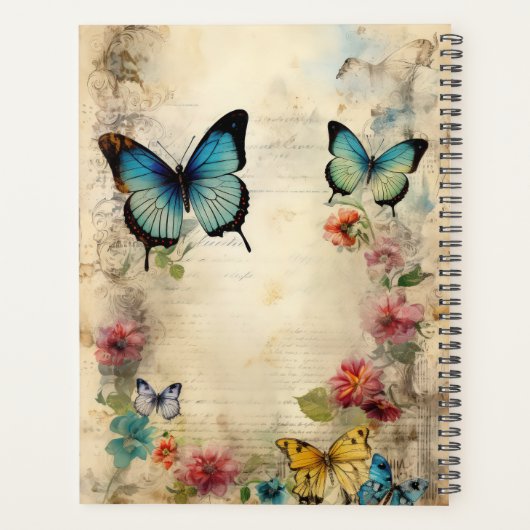 Schmetterlinge und Blume Planer (Rückseite)