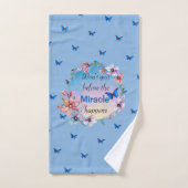 Schmetterlinge und Blume Positives Mindset-Zitat Badhandtuch Set (Handtuch)