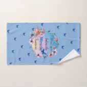 Schmetterlinge und Blume Positives Mindset-Zitat Badhandtuch Set (Handtuch)
