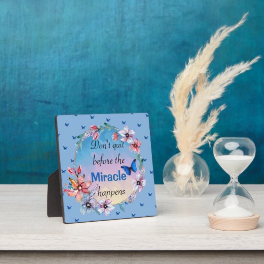 Schmetterlinge und Blume Positives Mindset-Zitat Fotoplatte (InSitu)