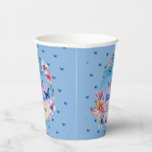 Schmetterlinge und Blume Positives Mindset-Zitat Pappbecher (Rechts)