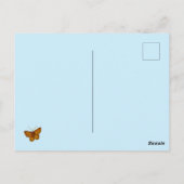Schmetterlinge und Blume Postkarte (Rückseite)