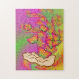 Schmetterlinge und Blume Puzzle